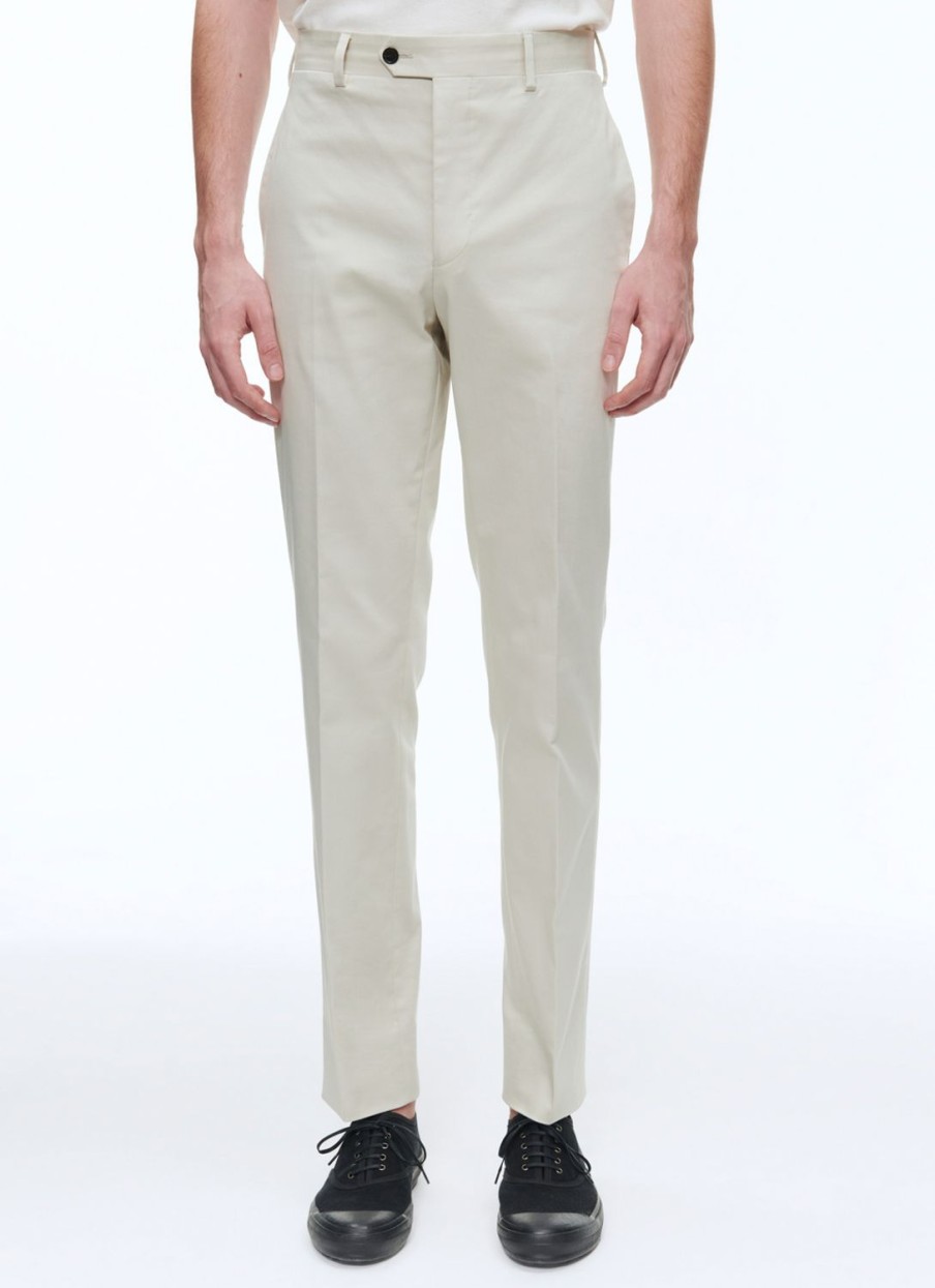 Trousers | De Fursac Organic Cotton Gabardine Chino Trousers Chalky White