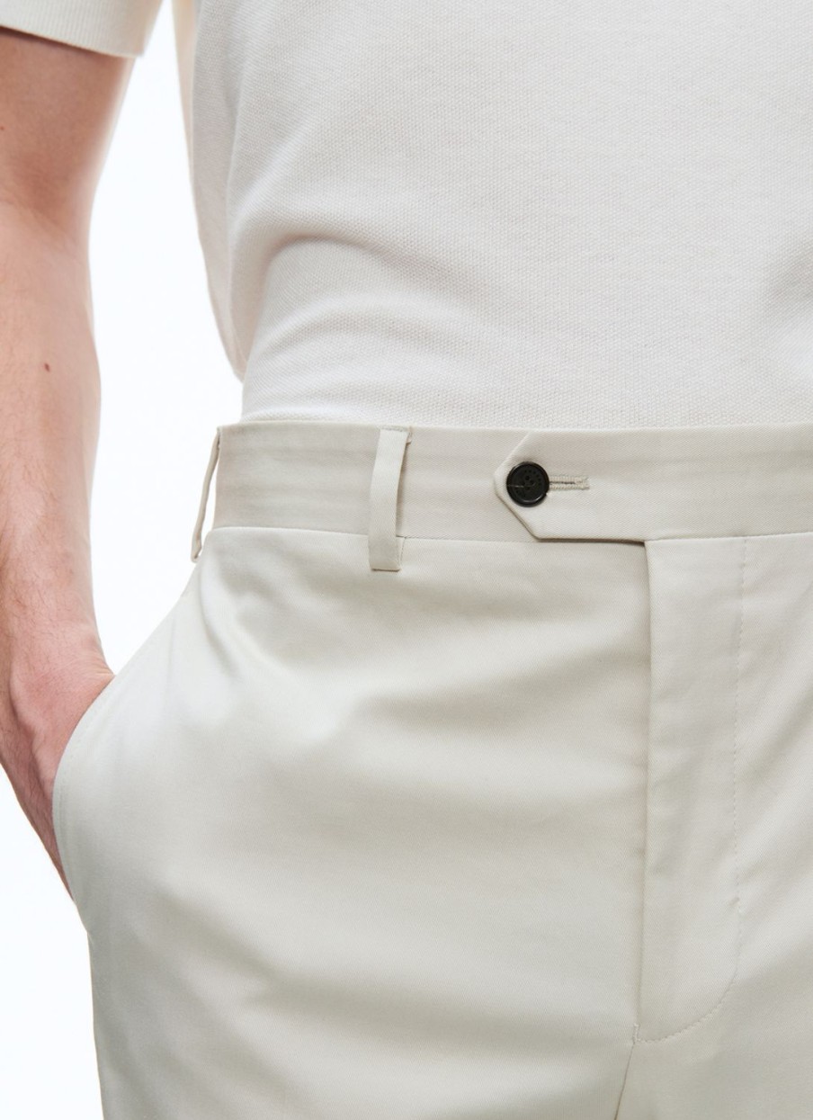 Trousers | De Fursac Organic Cotton Gabardine Chino Trousers Chalky White