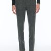 Trousers | De Fursac Virgin Wool Tweed Fitted Trousers Grey