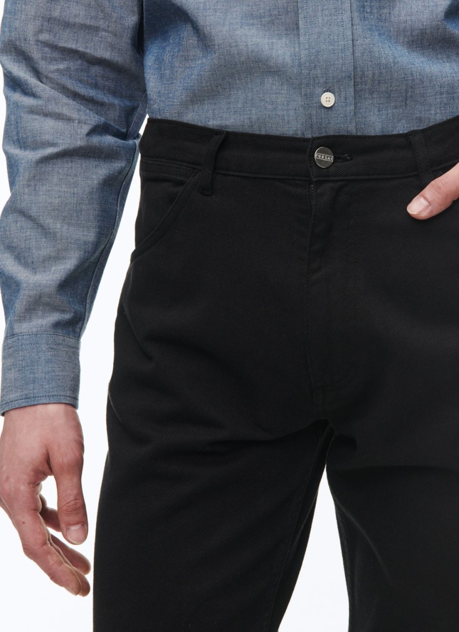 Trousers | De Fursac Cotton Serge 5-Pocket Trousers Black