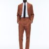 Blazers | De Fursac Linen And Cotton Slack Jacket Camel Brown