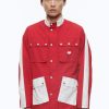 Outerwear | De Fursac Technical Canvas Multipockets Parka Red