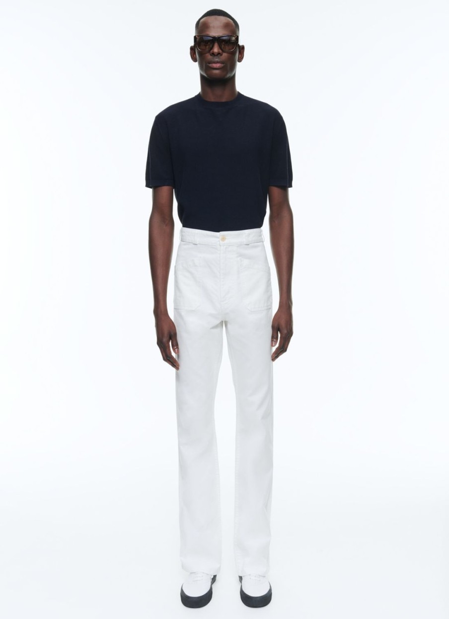 Trousers | De Fursac Cotton Gabardine Flare Trousers White