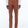 Trousers | De Fursac Linen And Cotton Chino Trousers Camel Brown