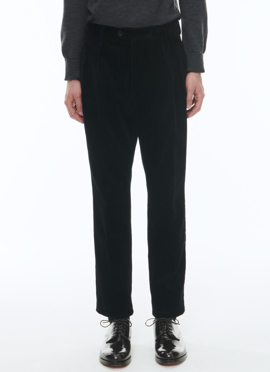 Trousers | De Fursac Corduroy Straight Trousers Black