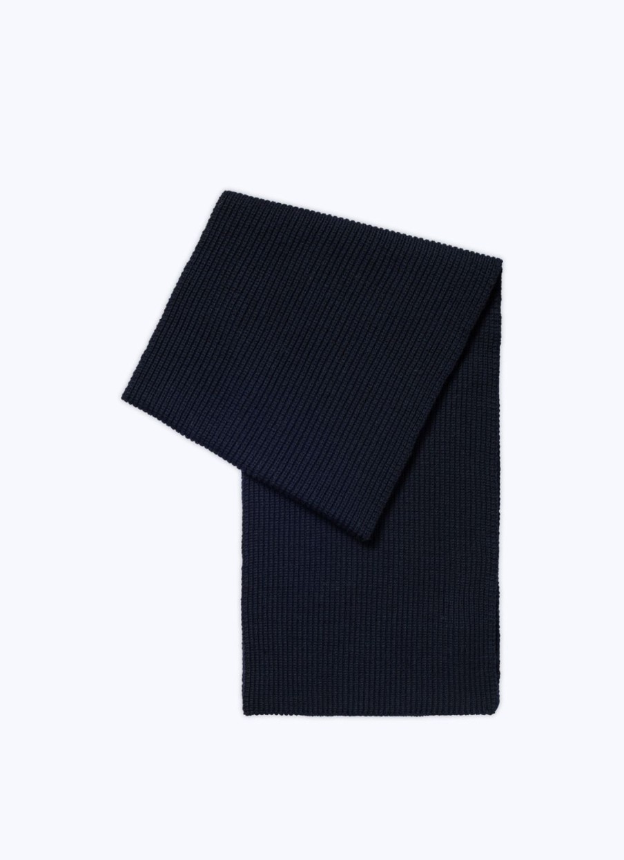 Scarves | De Fursac Wool Scarf Navy Blue