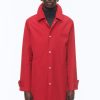 Outerwear | De Fursac Cotton Coat With Shirt Collar Red