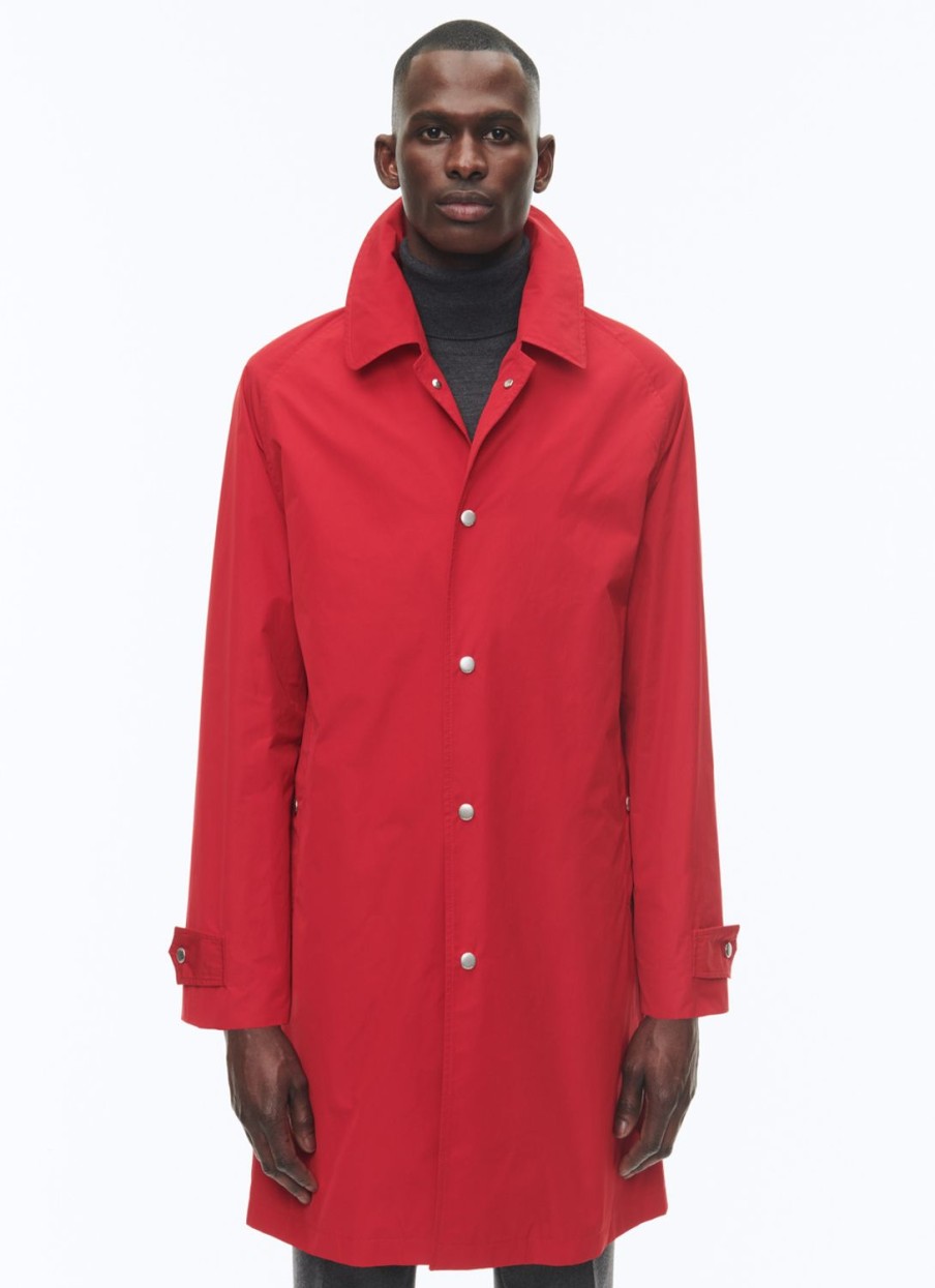 Outerwear | De Fursac Cotton Coat With Shirt Collar Red