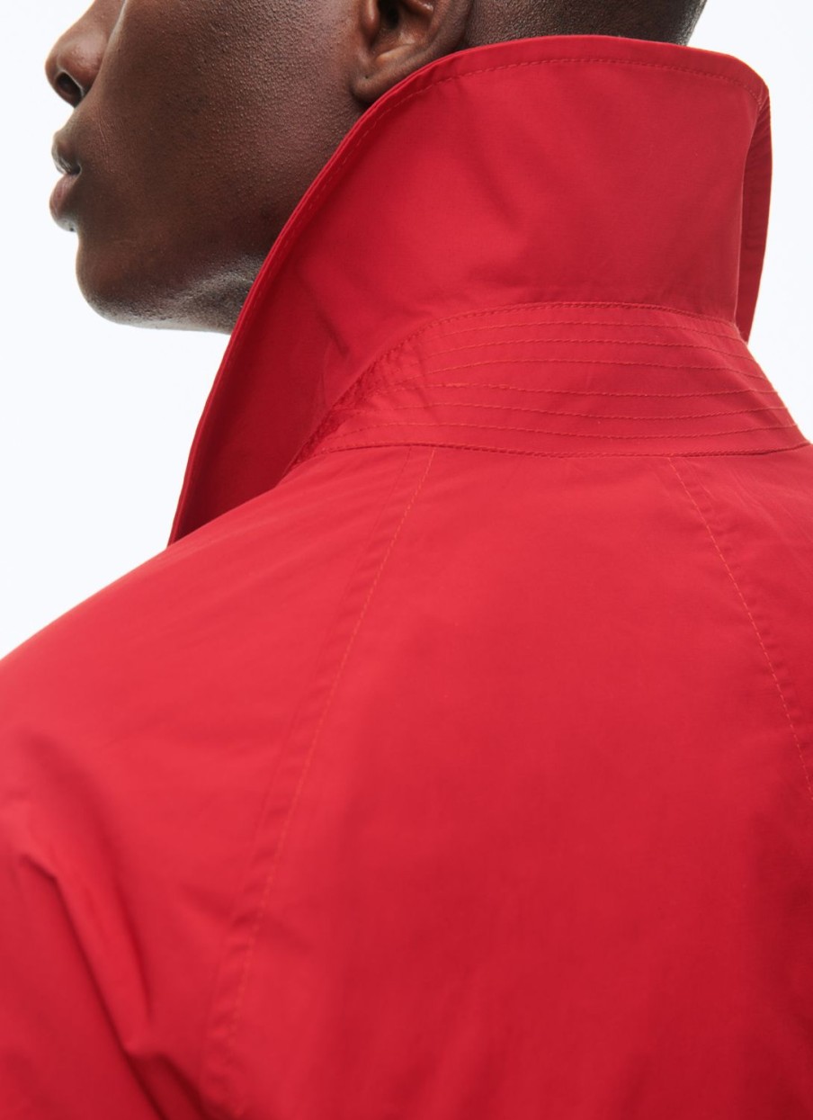 Outerwear | De Fursac Cotton Coat With Shirt Collar Red