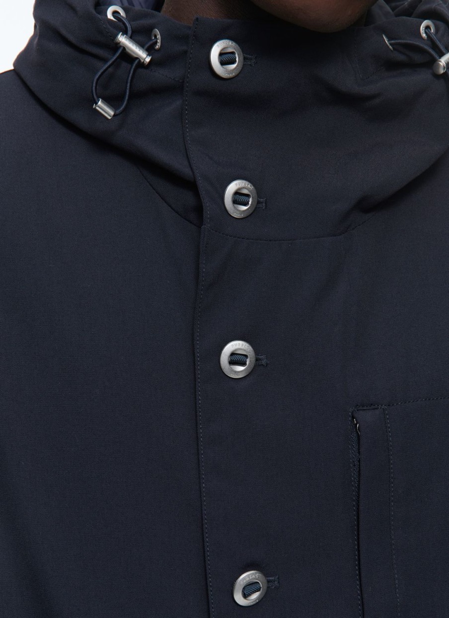 Outerwear | De Fursac Technical Canvas Nautical Parka Navy Blue