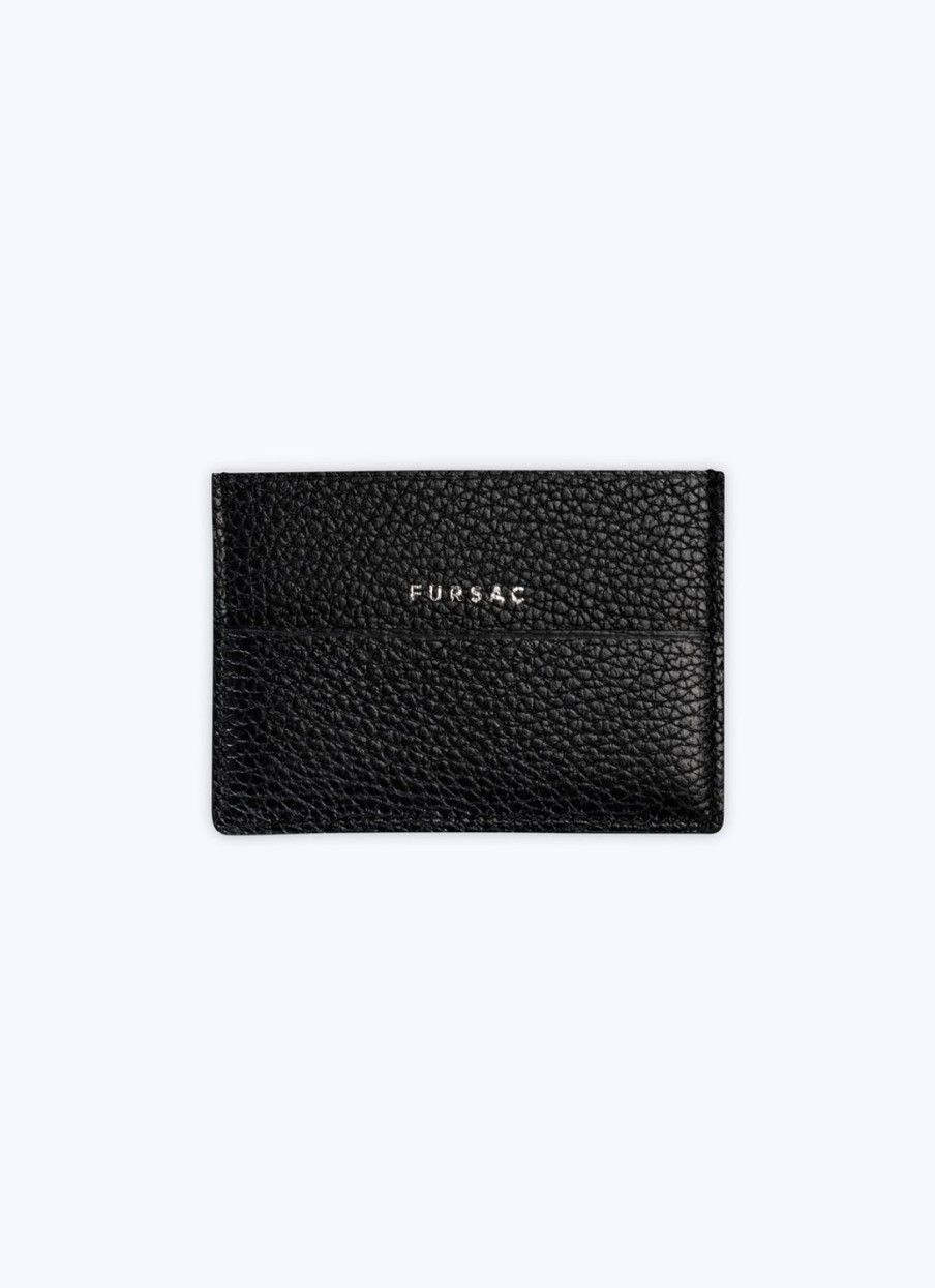 Leather Goods | De Fursac Grained Leather Card Holder Black