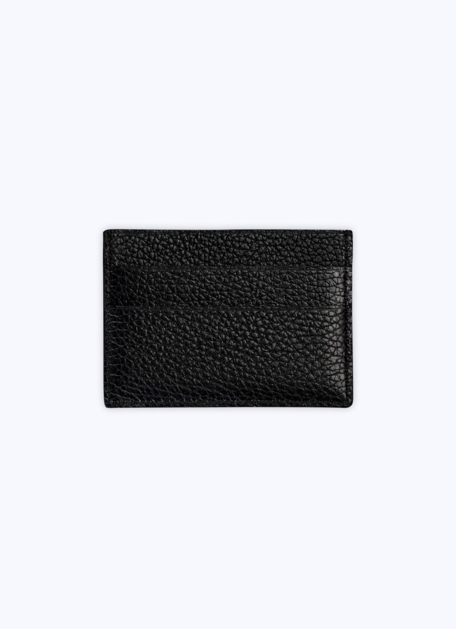 Leather Goods | De Fursac Grained Leather Card Holder Black