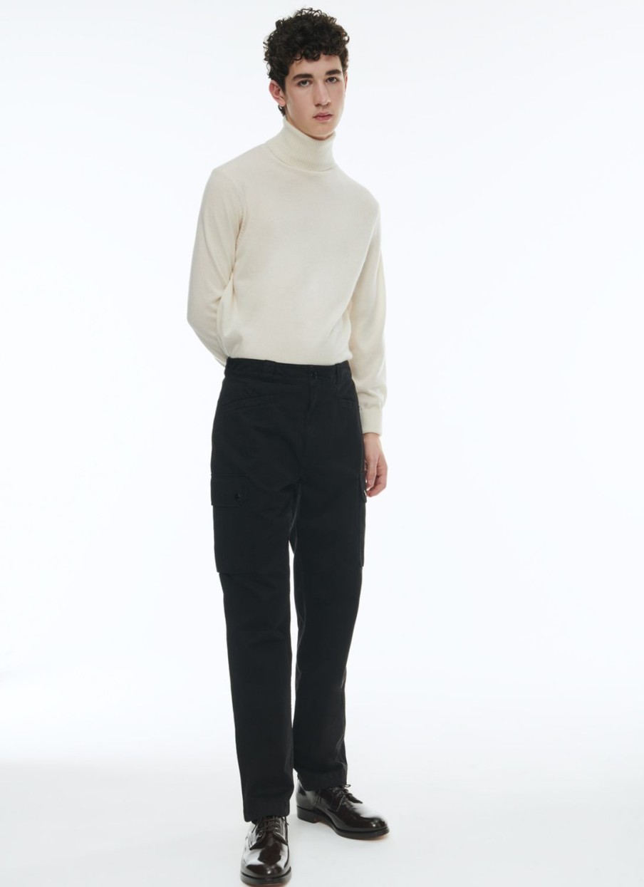 Trousers | De Fursac Cotton Cargo Trousers With Multipockets Black