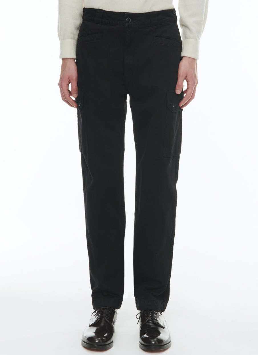 Trousers | De Fursac Cotton Cargo Trousers With Multipockets Black