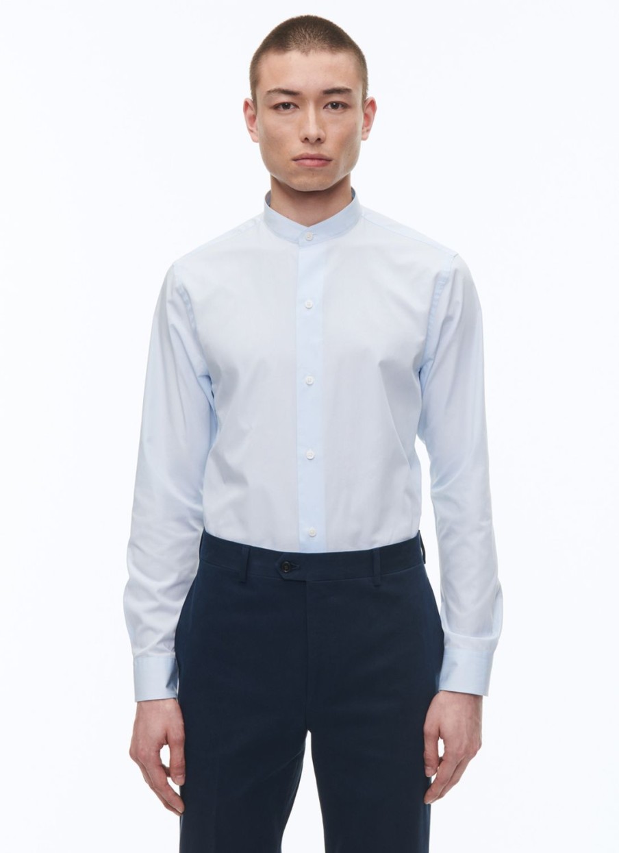 Shirts | De Fursac Organic Cotton Poplin Shirt Sky Blue