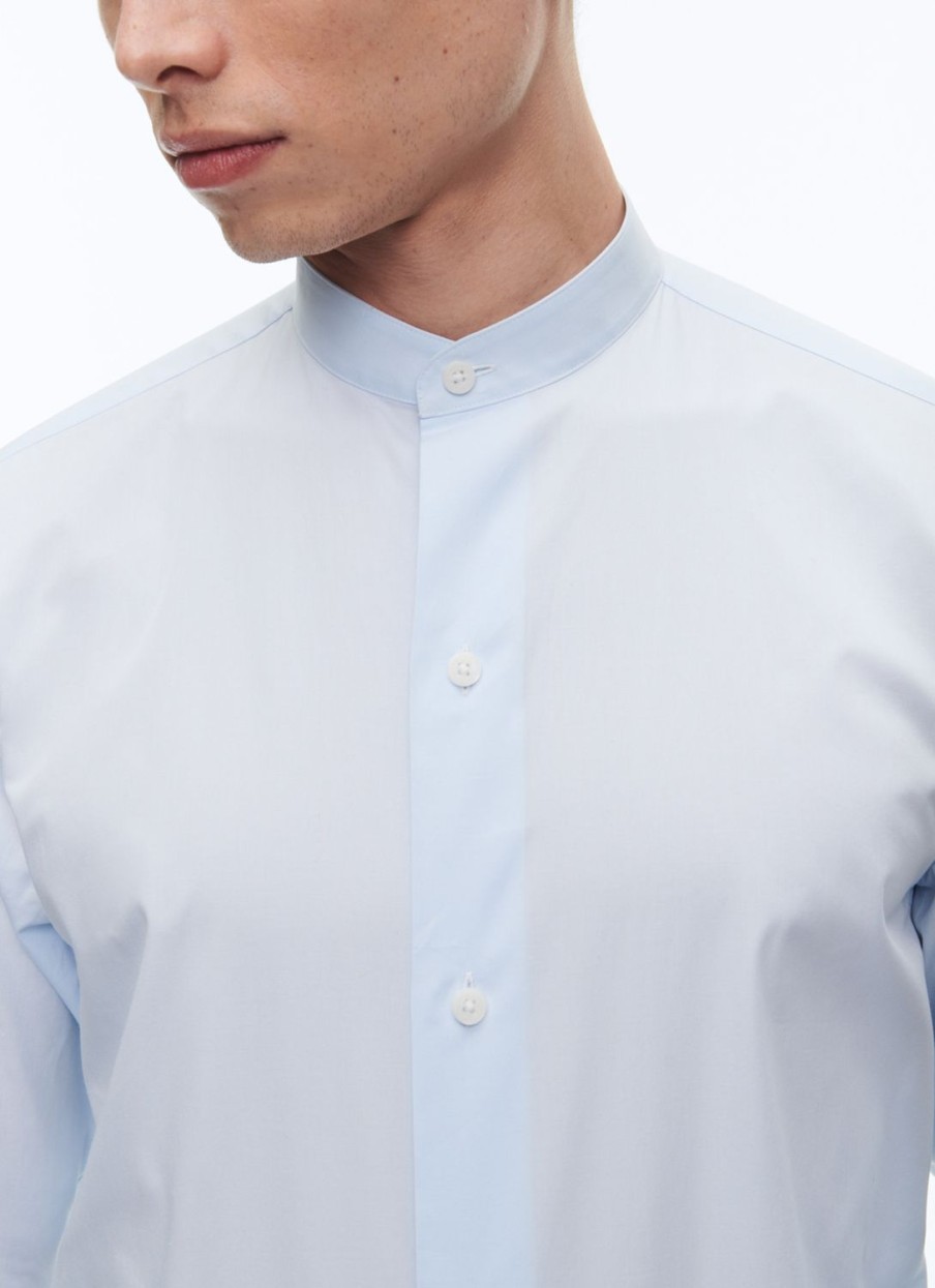 Shirts | De Fursac Organic Cotton Poplin Shirt Sky Blue