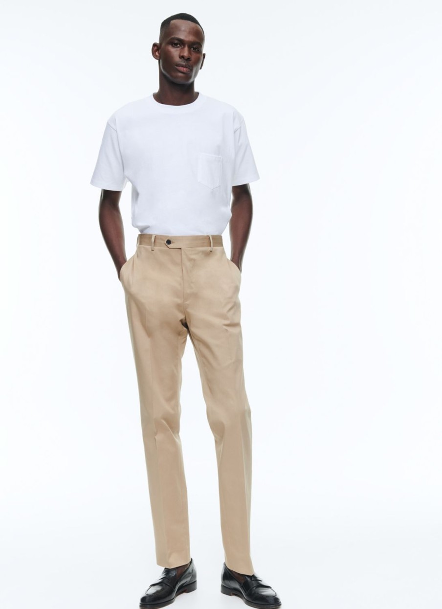 Trousers | De Fursac Organic Cotton Gabardine Chino Trousers Beige