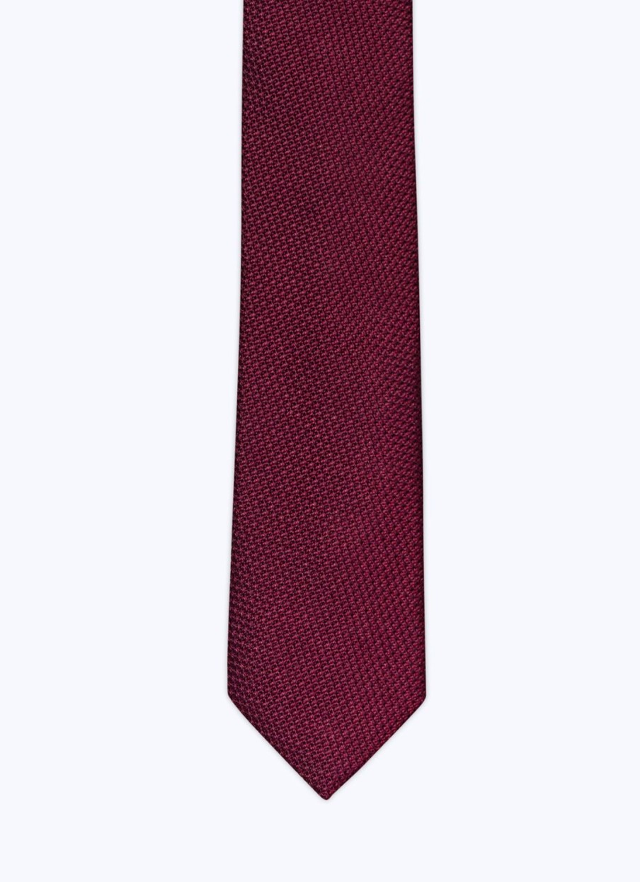 Ties | De Fursac Silk Tie Burgundy