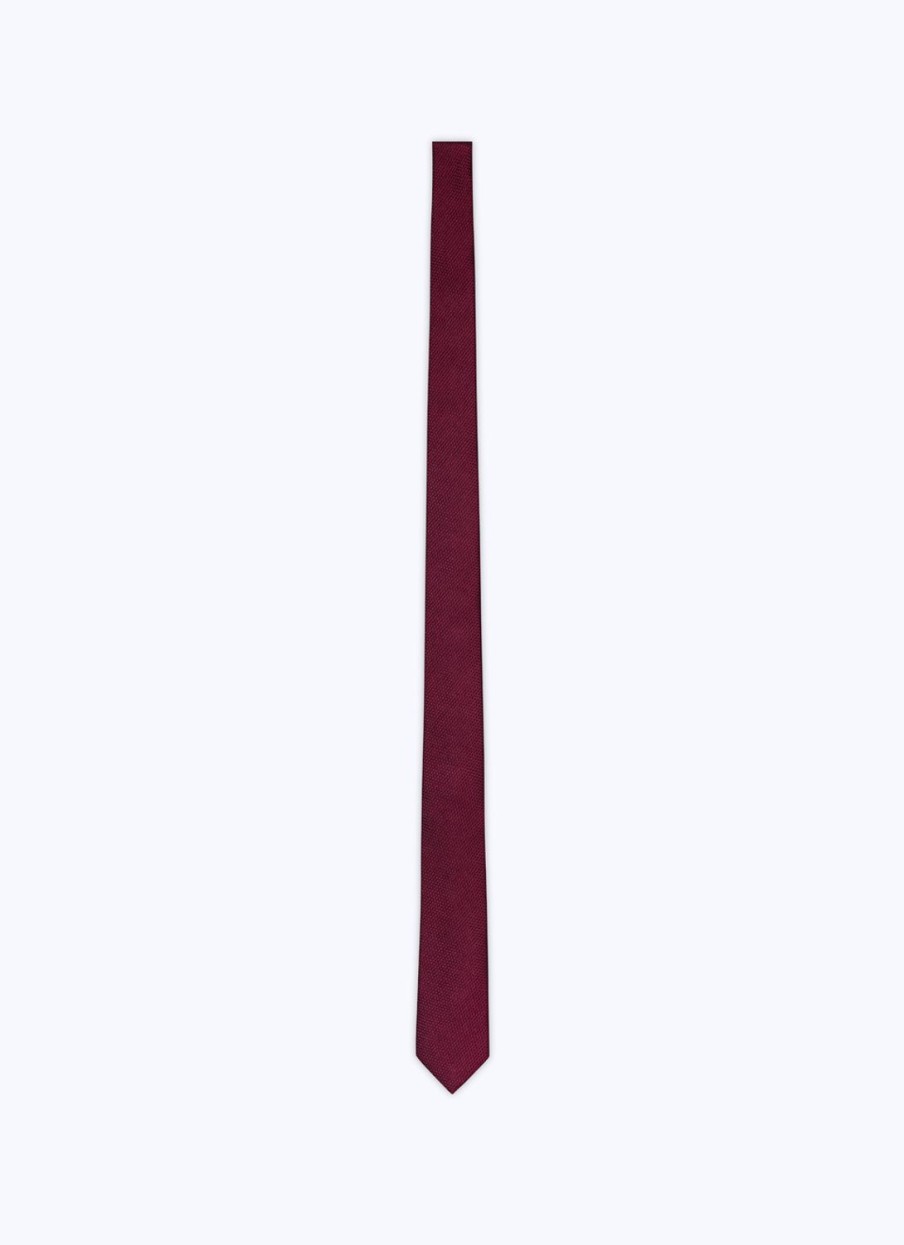 Ties | De Fursac Silk Tie Burgundy