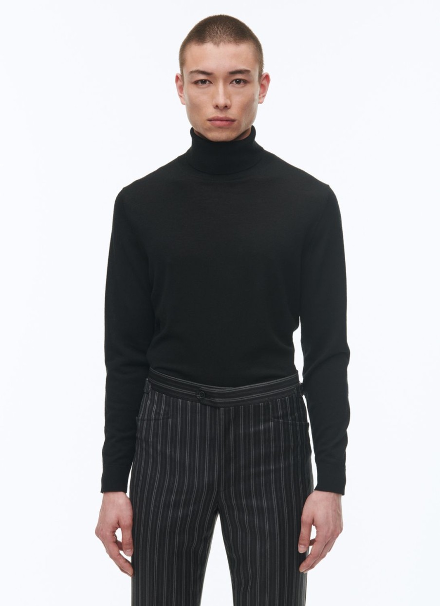 Sweaters | De Fursac Merino Wool Roll Neck Sweater Black