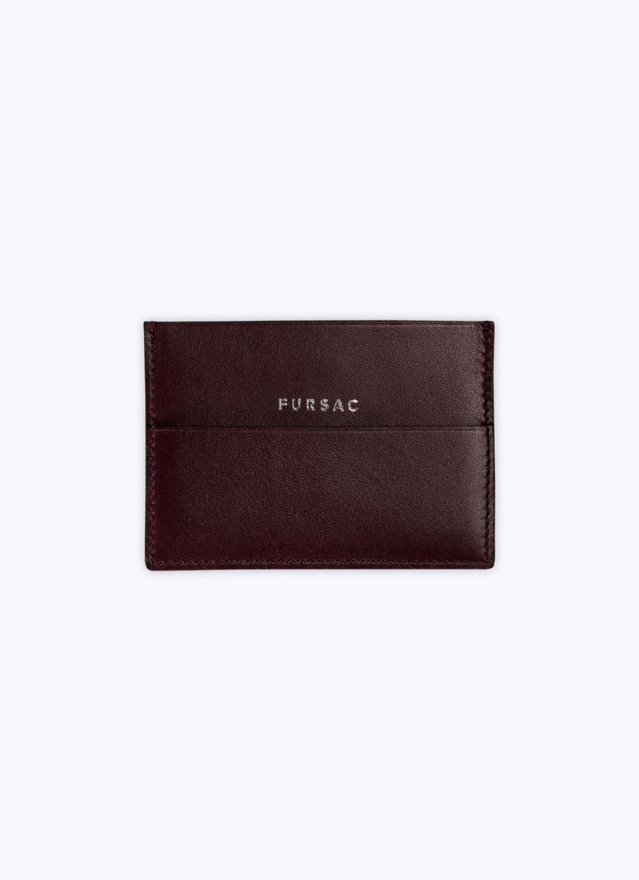 Leather Goods | De Fursac Smooth Leather Card Holder Burgundy