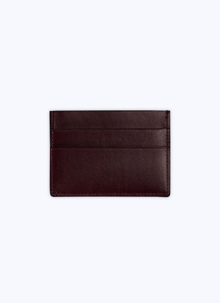 Leather Goods | De Fursac Smooth Leather Card Holder Burgundy