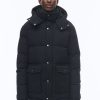 Outerwear | De Fursac Water-Repellent Down Jacket With Hood Navy Blue