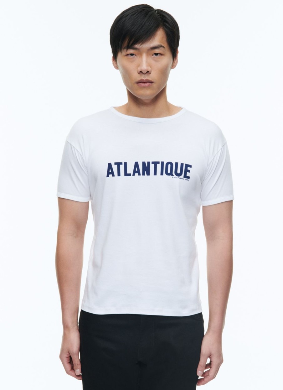 Polos & T-Shirts | De Fursac Organic Cotton T-Shirt With Print White - "Atlantique" Print