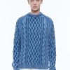 Sweaters | De Fursac Cotton Cable Knit Sweater Blue