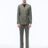 Suits | De Fursac Wool Collarless Double-Breasted Suit Bronze