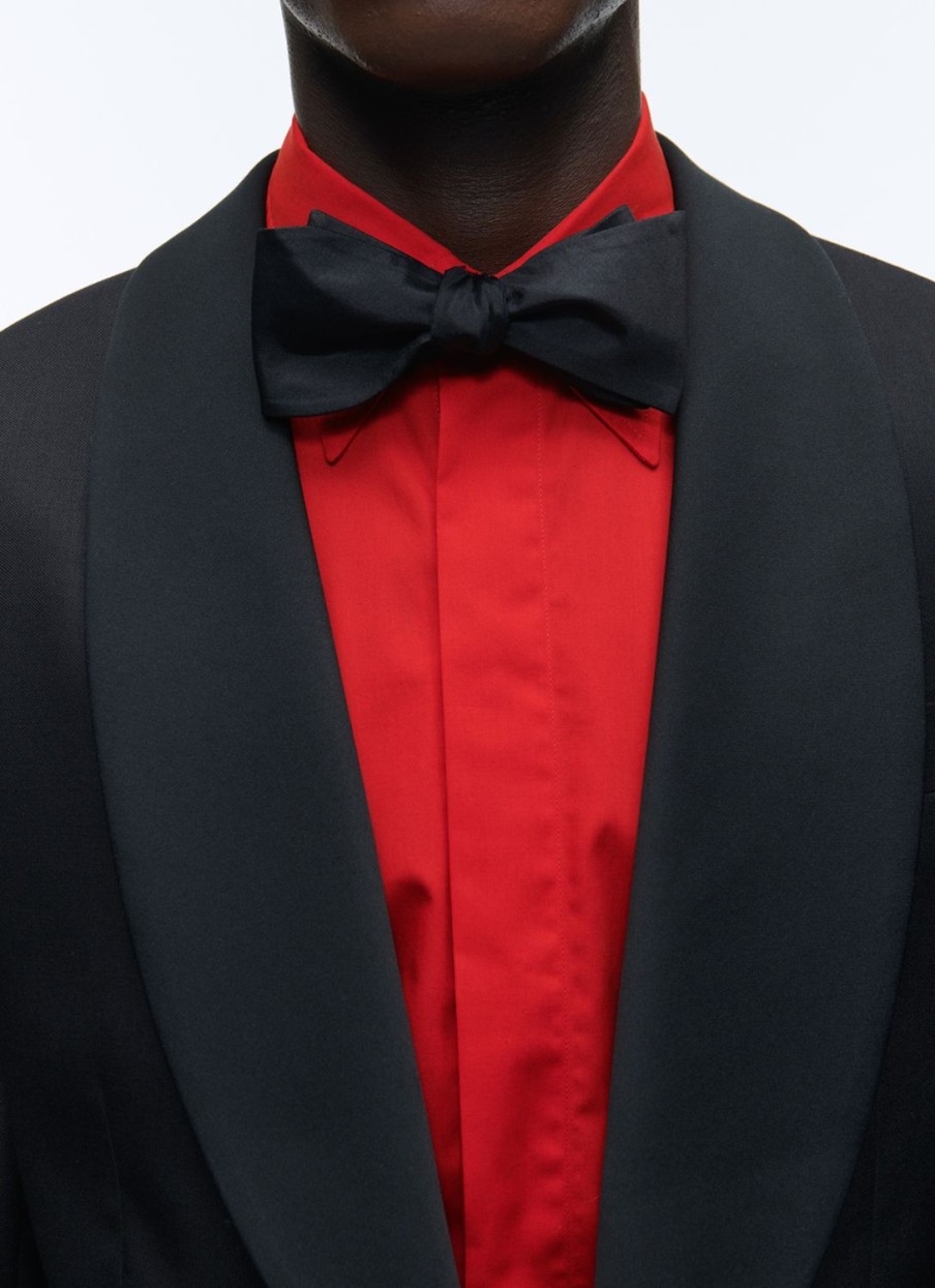 Ties | De Fursac Satin Bow Tie Black