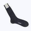 Homewear | De Fursac Ribbed Eyptian Cotton Socks Grey