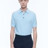 Polos & T-Shirts | De Fursac Cotton And Cashmere Polo Sky Blue