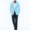 Tuxedos | De Fursac Velvet Shawl Collar Tuxedo Jacket Ice Blue