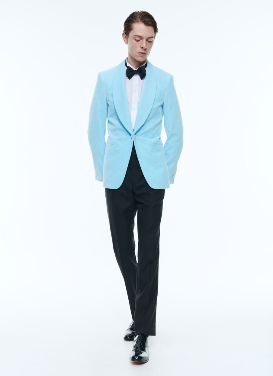 Tuxedos | De Fursac Velvet Shawl Collar Tuxedo Jacket Ice Blue