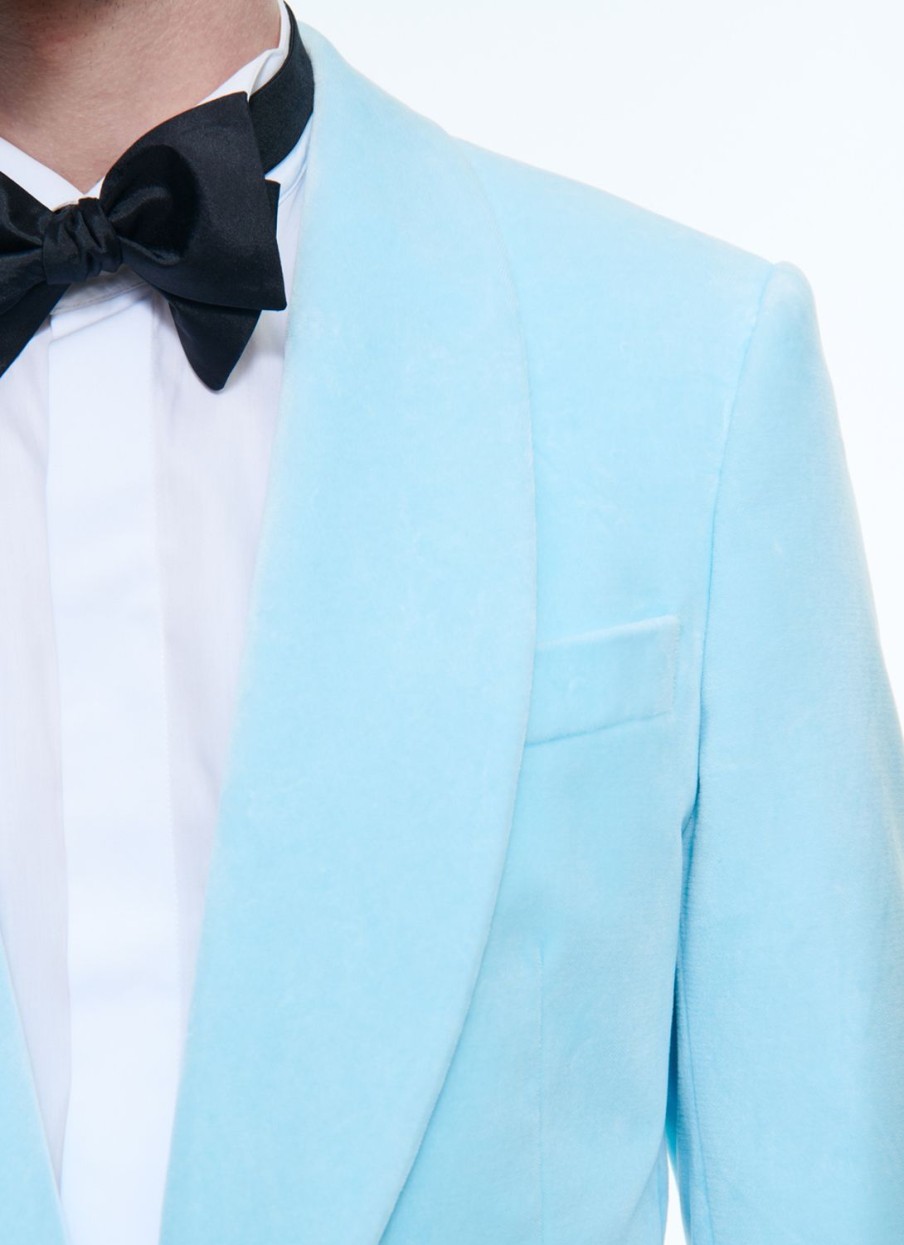 Tuxedos | De Fursac Velvet Shawl Collar Tuxedo Jacket Ice Blue