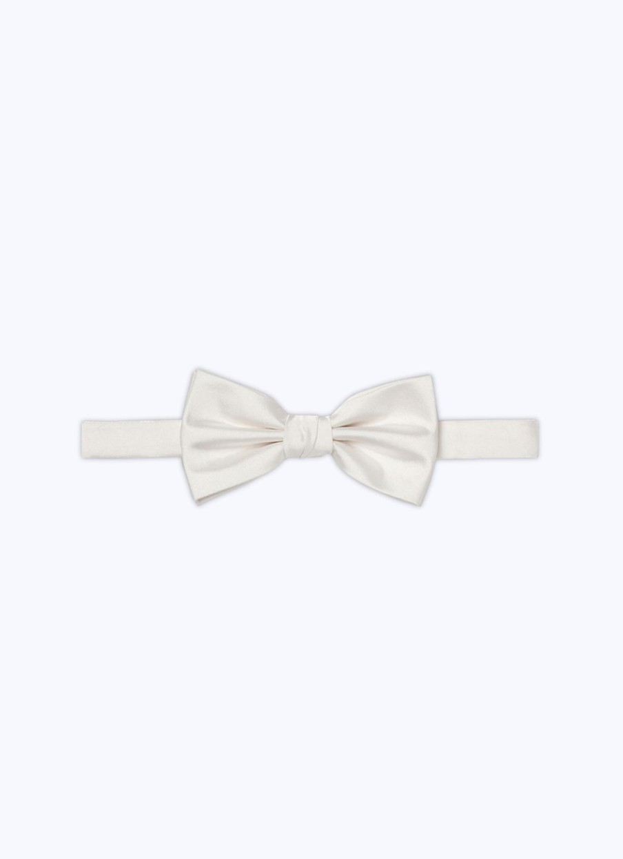 Ties | De Fursac Satin Bow Tie Ecru