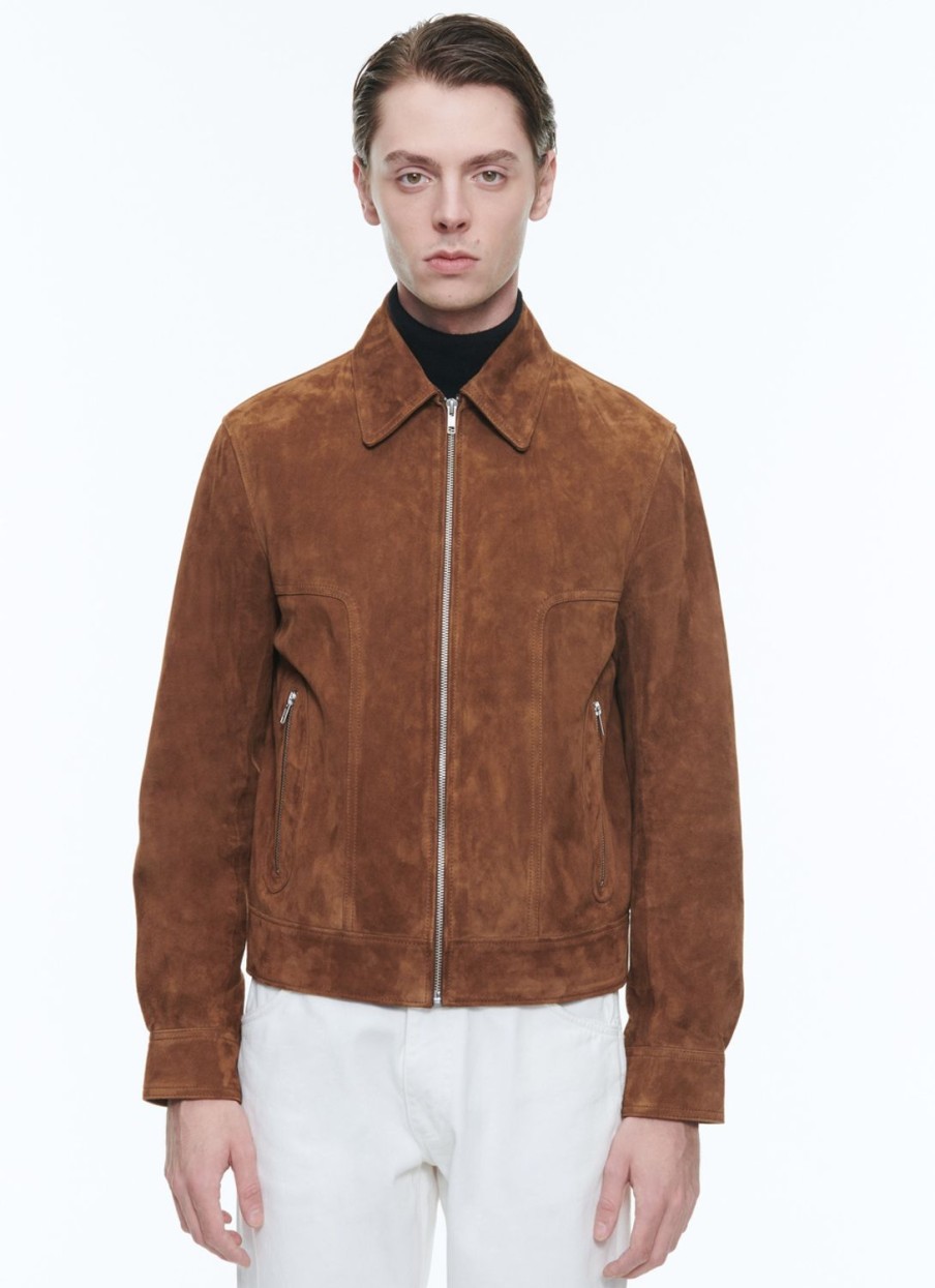 Outerwear | De Fursac Suede Jacket Camel Brown