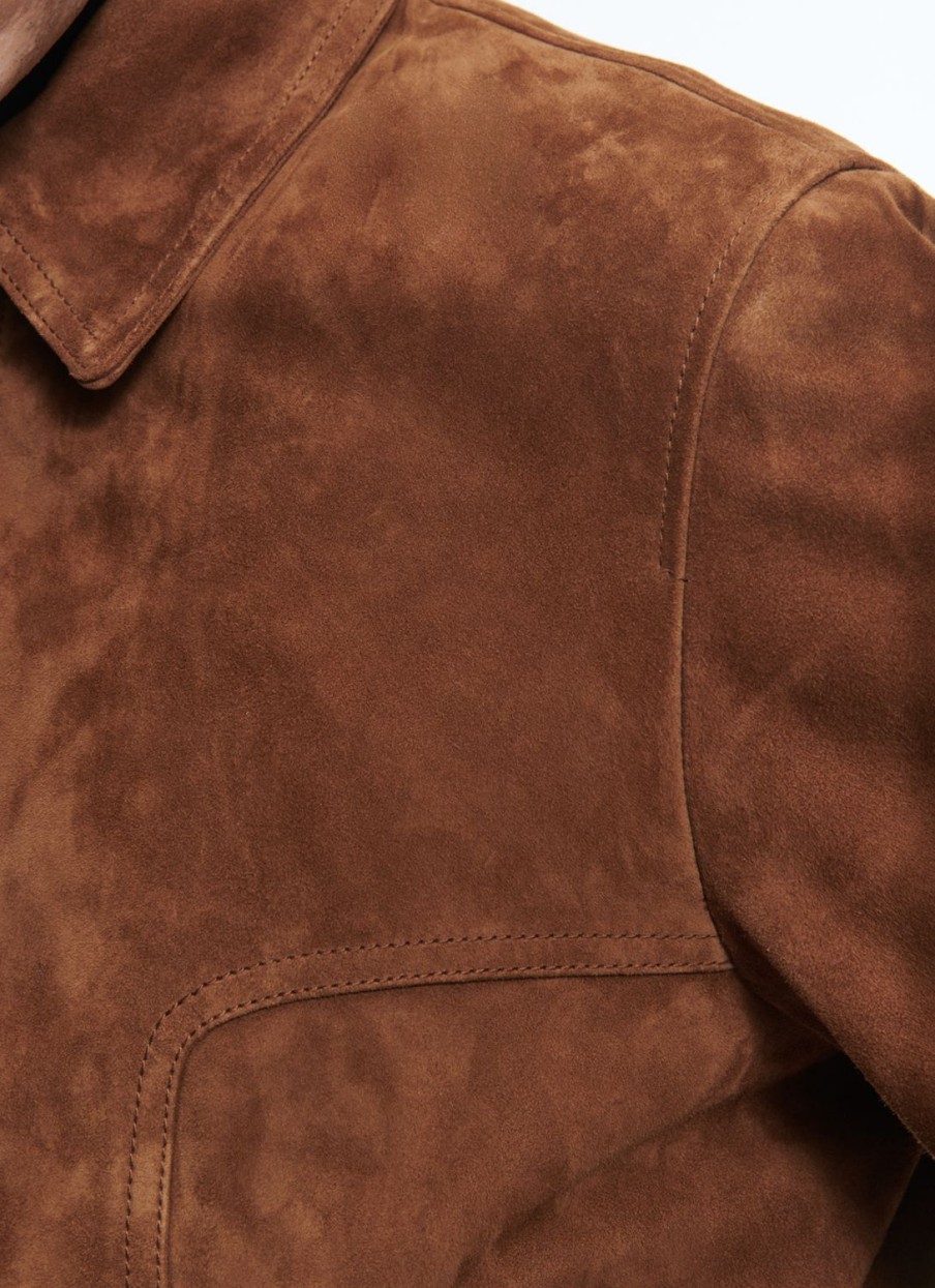 Outerwear | De Fursac Suede Jacket Camel Brown