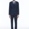 Suits | De Fursac Virgin Wool Large Suit Blue - Prince Of Wales Pattern