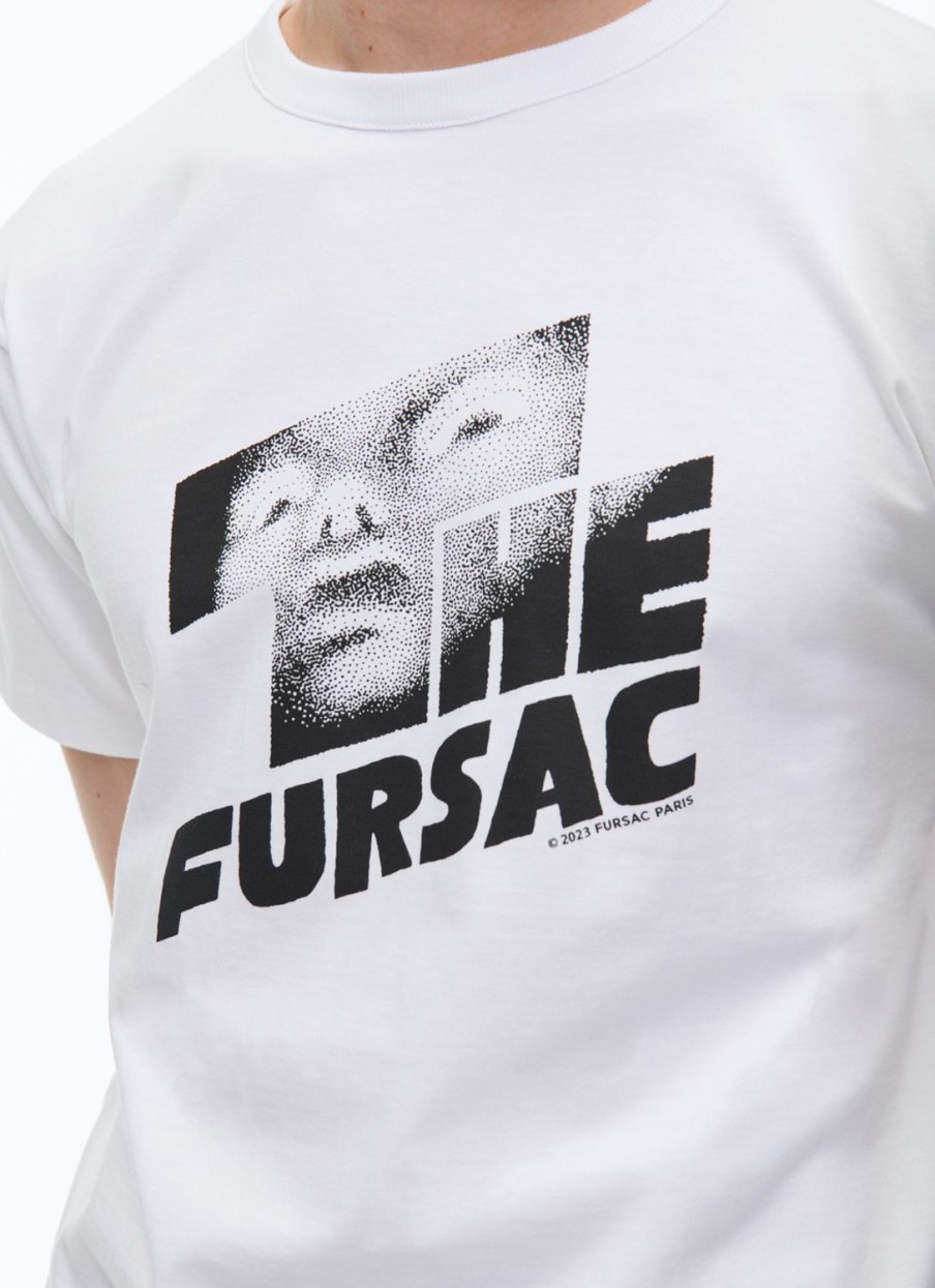 Polos & T-Shirts | De Fursac Organic Cotton Jersey T-Shirt White - "The Fursac" Print