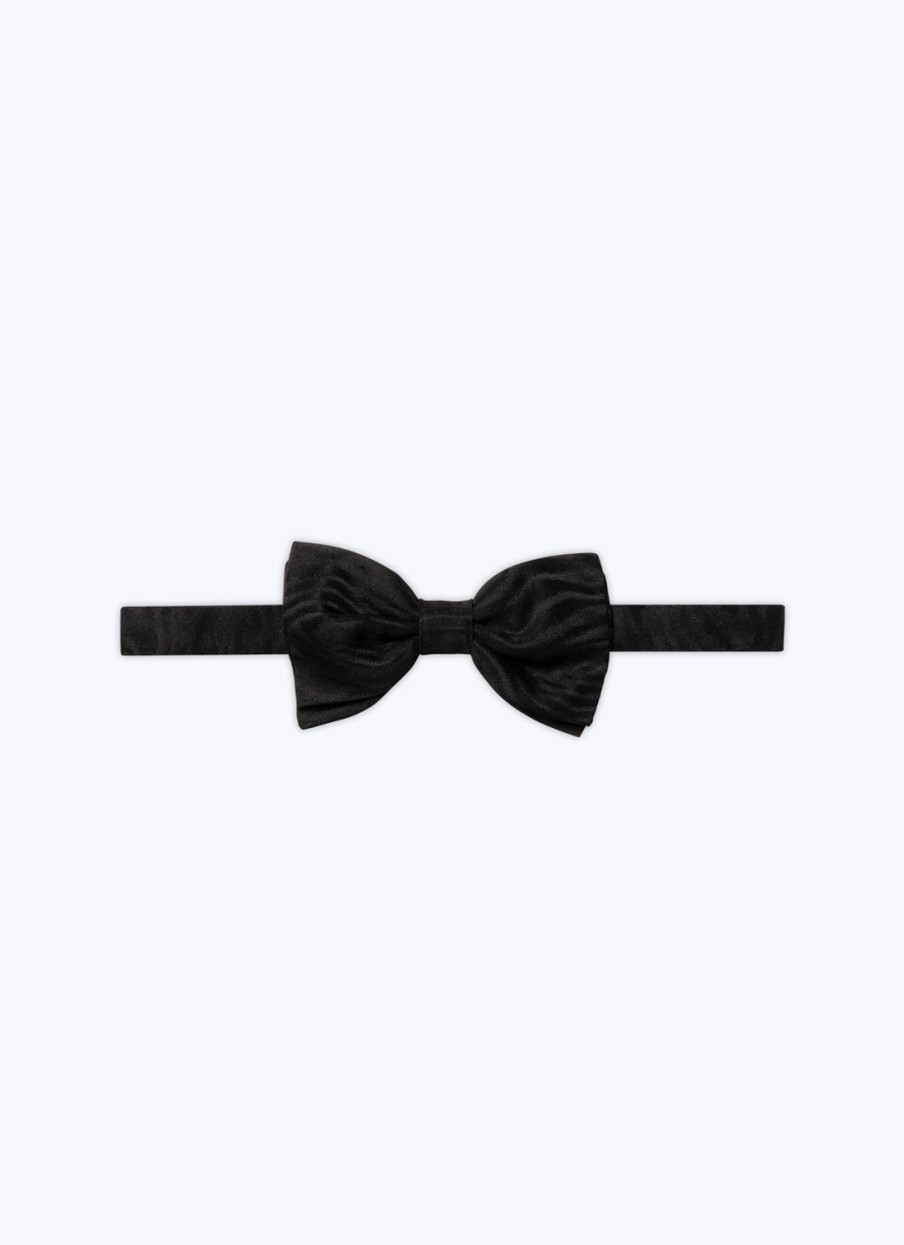 Others | De Fursac Silk Jacquard Bow Tie Black