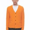 Sweaters | De Fursac Wool Cable-Knit Cardigan Orange