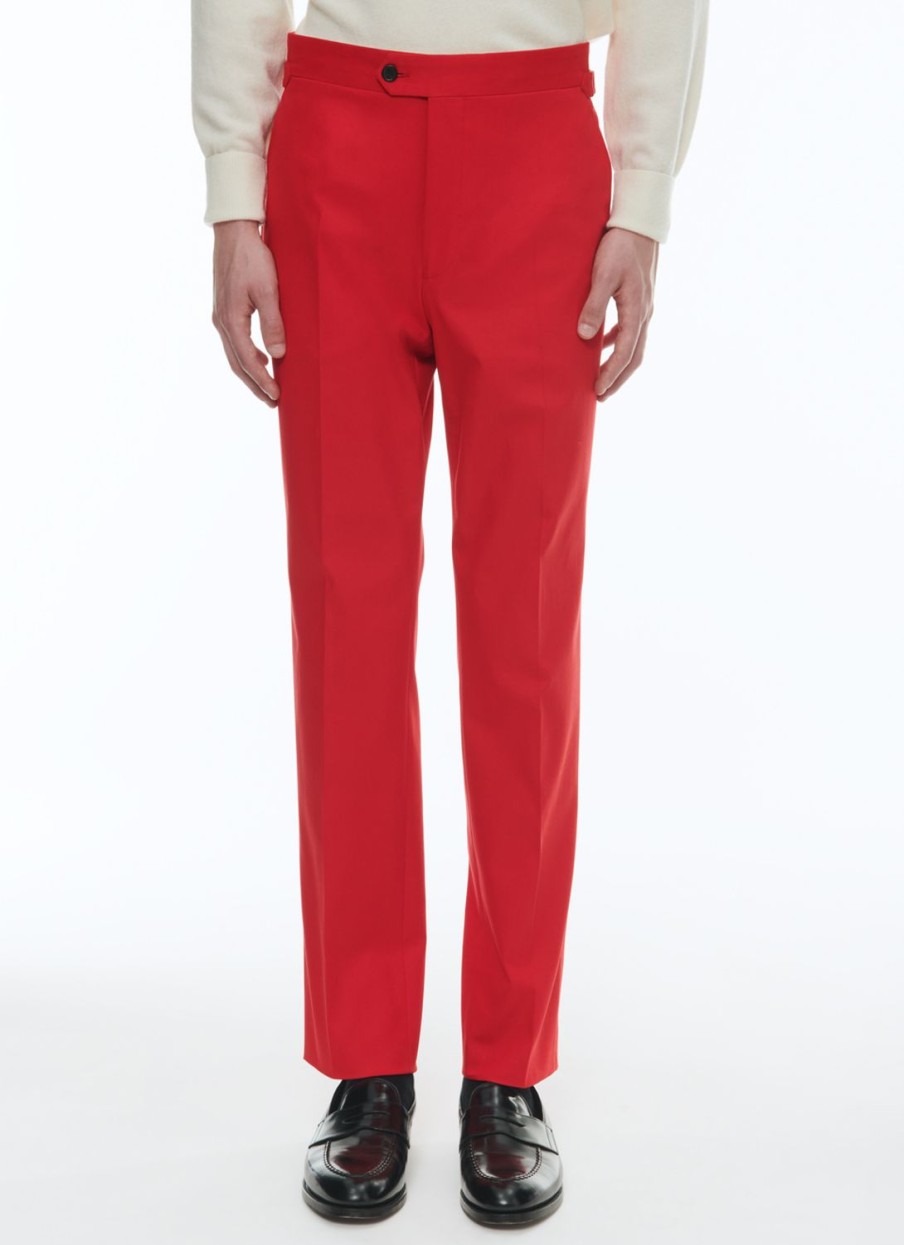 Trousers | De Fursac Organic Cotton Gabardine Chino Trousers Red