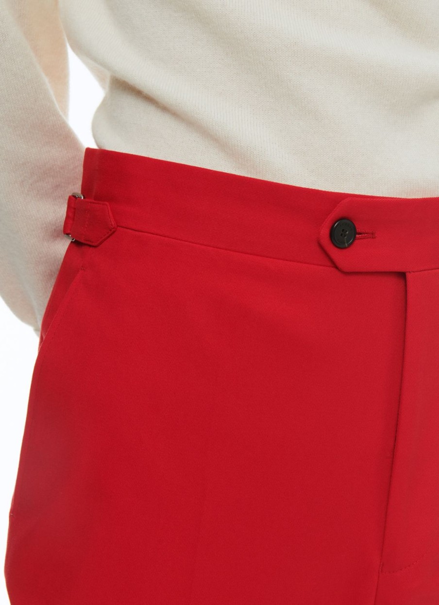 Trousers | De Fursac Organic Cotton Gabardine Chino Trousers Red