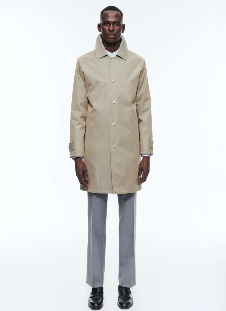 Outerwear | De Fursac Water-Repellent Solaro Cotton Coat Egg Shell