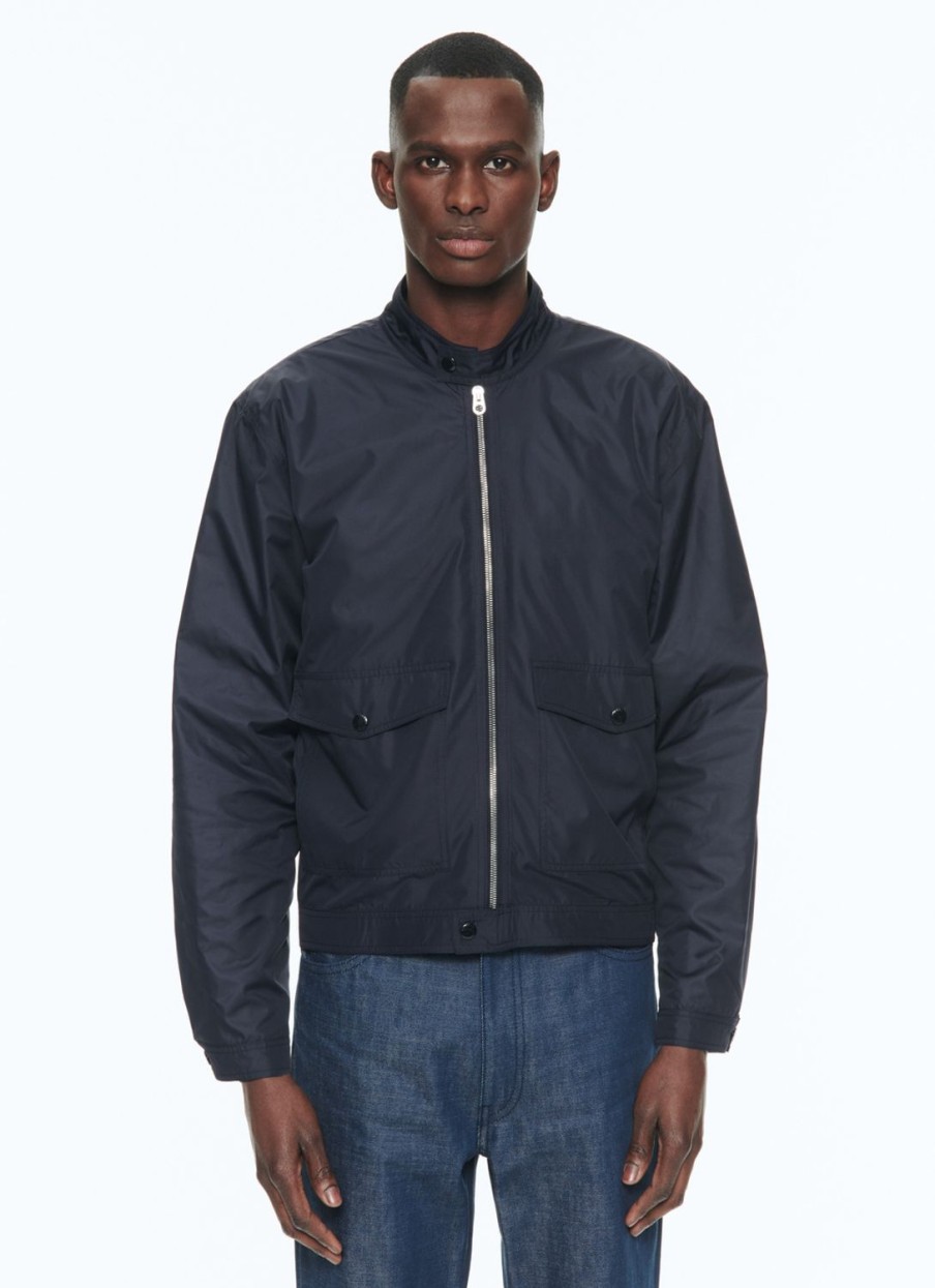 Outerwear | De Fursac Water-Repellent Jacket Navy Blue