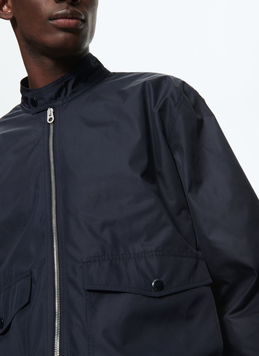 Outerwear | De Fursac Water-Repellent Jacket Navy Blue