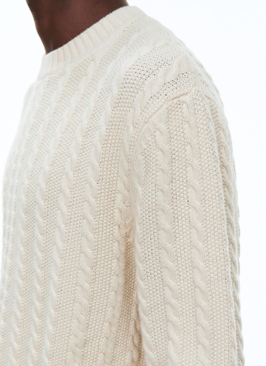 Sweaters | De Fursac Wool And Cotton Cable Knit Sweater Ecru