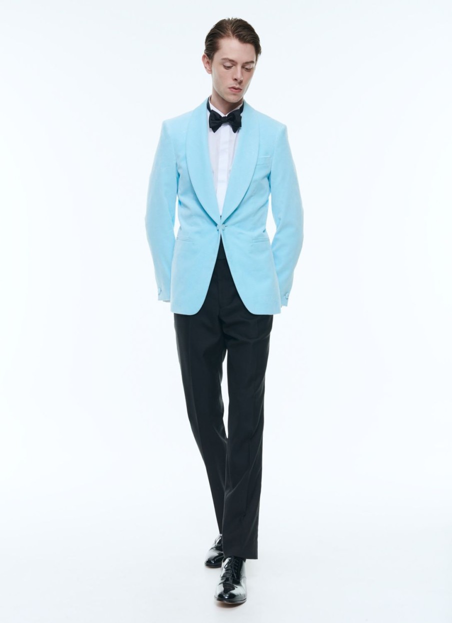 Tuxedos | De Fursac Velvet Shawl Collar Tuxedo Ice Blue